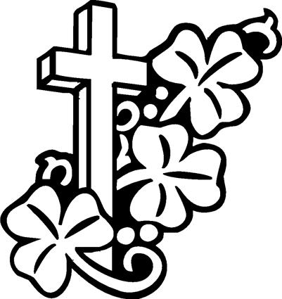 Cross & shamrocks