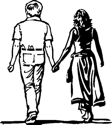 couple holding hands